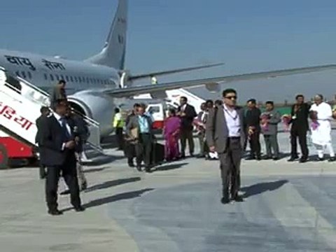 Bhuj Arrival of PM Narendra Modi for DG Conference in Kutch Gujarat