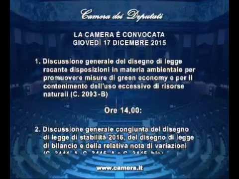Roma - Camera - 17^ Legislatura - 538^ seduta (17.12.15)