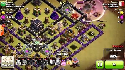 Clash of Clans -BEST TOWN HALL 9 CLAN WARS ATTACK STRATEGY!-