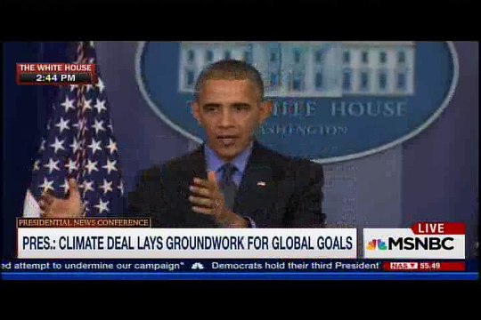 @POTUS explains optimism for #ClimateGhange deal, says even bigots in other countries recognize climate change