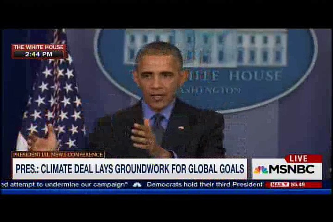@POTUS explains optimism for #ClimateGhange deal, says even bigots in other countries recognize climate change