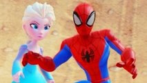 Nursery Rhymes Spiderman with Frozen Elsa and Sulley Monsters inc Fun Adventure w/ Songs f