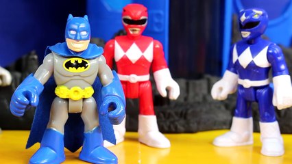 Imaginext Power Rangers & Batman Defeat Rita Repulsa Goldar Putty Patrol In Epic Battle