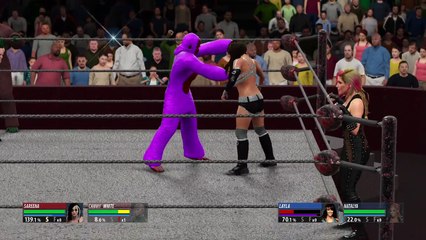 WWE 2K16 cammy & sareena v layla & natalya