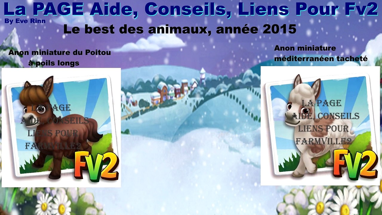 Farmville 2 Le best des animaux pour l'année 2015