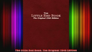 The Little Red Book The Original 1946 Edition