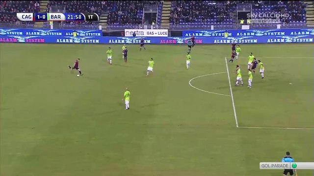 1-0 Federico Melchiorri Goal Italy Serie B - 19.12.2015, Cagliari Calcio 1-0 AS Bari