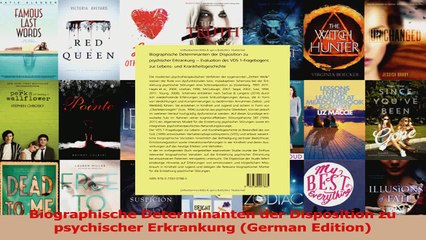 Biographische Determinanten der Disposition zu psychischer Erkrankung German Edition Download