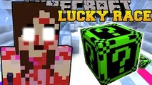 PopularMMOs Minecraft: JEN THE KILLER'S ICY LUCKY BLOCK RACE - Lucky Block Mod Pat and Jen