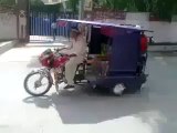 Very Amazing And Funny Pakistani Rikshaw Bike Stunt On Road Official HD MH-Production Videos