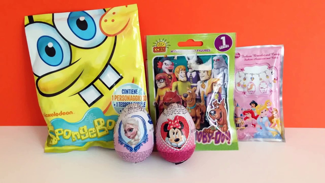 Spongebob Minnie Mouse Disney Gefrorene überraschen Ei, Barbie Überraschung Blindsack, Scooby Doo blinde