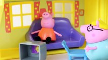 Peppa Pig Catches Fire with Daddy Pig and Disney Cars Fire Truck Mater Toy Teaches Fire Safety