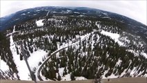 Winter BASE jump goes wrong