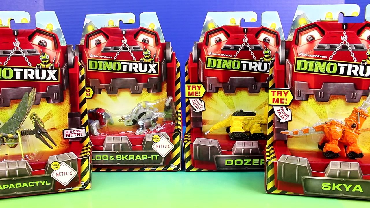 Dinotrux Rock & Load Skate Park With Dozer Skya Ton Ton Skrap-It Waldo & Scrapadactyl Dino Trux