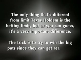 No limit texas holdem rules