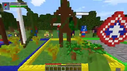 Minecraft School : SUPERHERO LEGO BUILDING CHALLENGE!