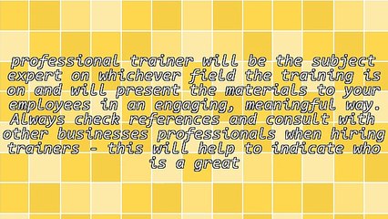 How to Train a Small Business Staff