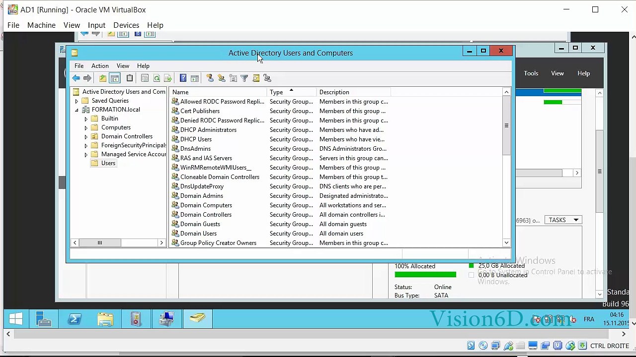 Create Groups in AD ● Windows 2012 Server ● Fast