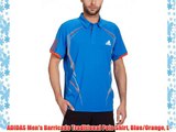 ADIDAS Men's Barricade Traditional Polo Shirt Blue/Orange L