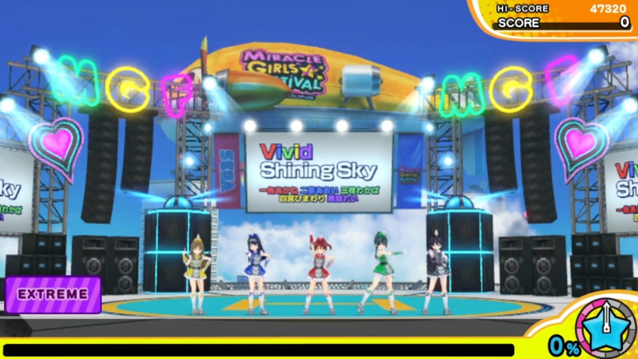 Miracle Girls Festival - Vivid Shining Sky (EXTREME) Playthrough [PS TV]