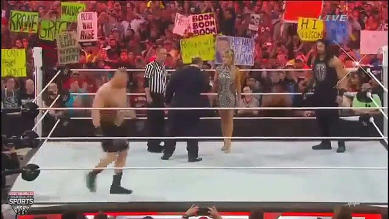 WWE Wrestlemania 2015 full show Brock Lesnar Vs Roman Reigns_H264-848x480