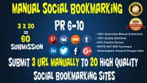 submit 3 Links to 20 high quality social bookmarking sites - Marketing & SEO
