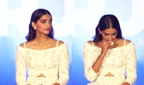 Sonam Kapoor gets emotional & CRIES at Neerja Trailer Launch | Bollywood Gossip