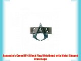Assassin's Creed IV 4 Black Flag Wristband with Metal Shaped Crest Logo