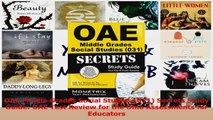 OAE Middle Grades Social Studies 031 Secrets Study Guide OAE Test Review for the Ohio Download