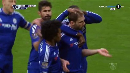 Branislav Ivanović Goal - Chelsea 1-0 Sunderland - 19-12-2015