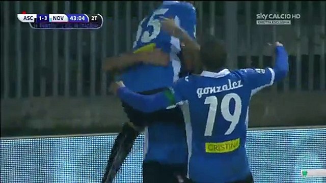 1-3 Nicolas Viola Goal Italy Serie B - 19.12.2015, Ascoli Calcio 1-3 Novara Calcio