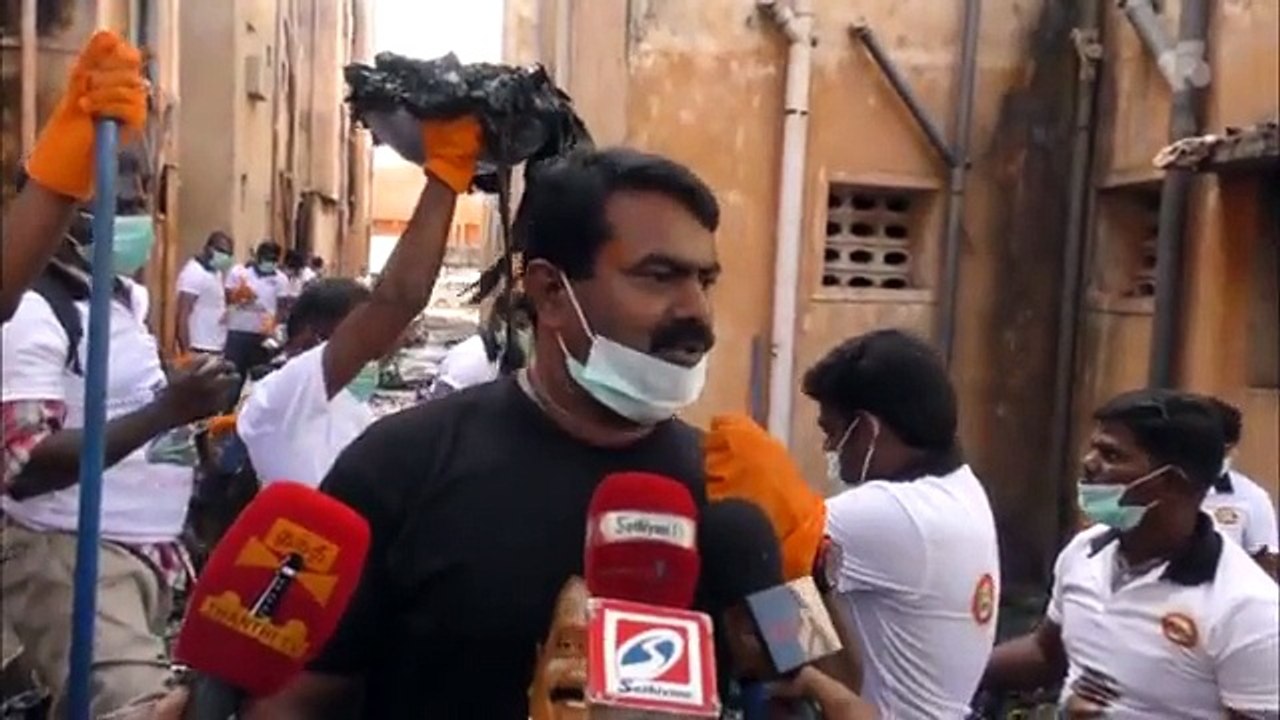 துப்புரவுப் பணிகளுக்கிடையே செய்தியாளர் சந்திப்பில் சீமான் | Seeman Pressmeet 18-12-2015