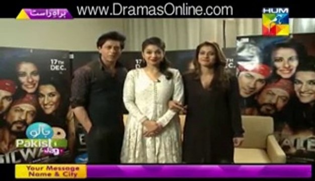 What Happened On Behind The Scene Of Sanam Jung Dilwale Promo -> Sanam Jung -> Shahrukh Khan -> Kajol