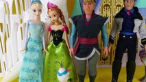 Disney Frozen Pull Apart and Talkin Olaf Reviewed by Frozen Elsa and Anna with Kristoff Dolls