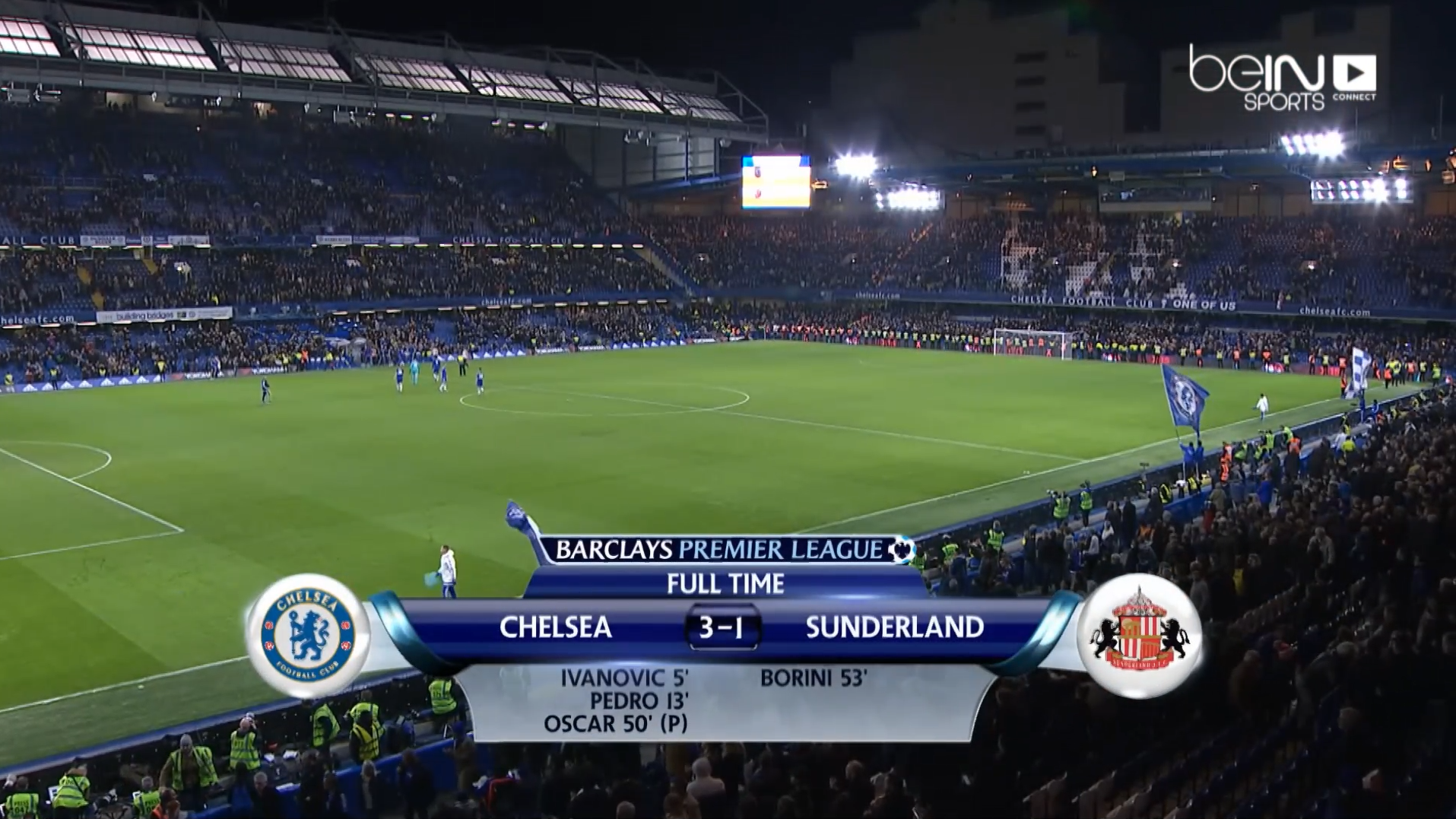 Premier League: Chelsea 3 – 1 Sunderland