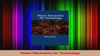 PDF Download  Power Electronics for Technology Download Online