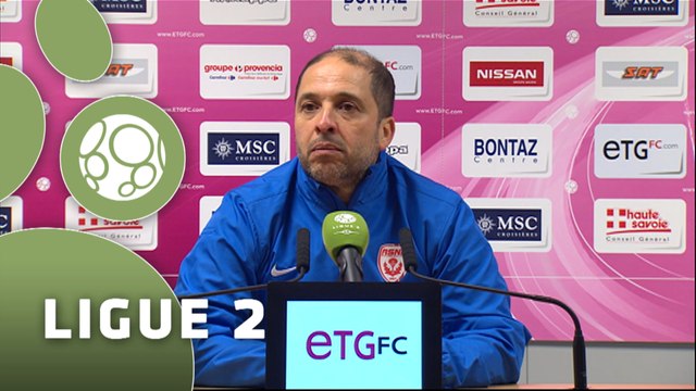 Conférence de presse Evian TG FC - AS Nancy Lorraine (0-1) : Safet SUSIC (EVIAN) - Pablo CORREA (ASNL) - 2015/2016