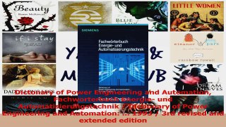 PDF Download  Dictonary of Power Engineering and Automation Fachworterbuch Energie und Read Full Ebook