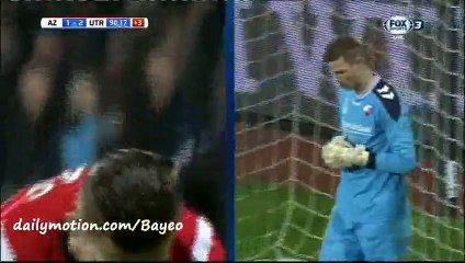 Jeffrey Gouweleeuw Goal - AZ Alkmaar 2-2 Utrecht - 19-12-2015 Eredivisie