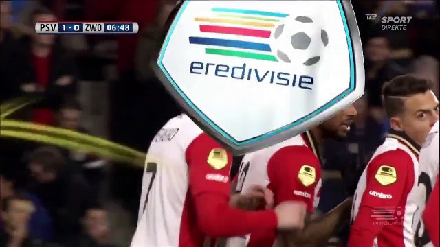 1-0 Gastón Pereiro Goal Holland Eredivisie - 19.12.2015, PSV Eindhoven 1-0 PEC Zwolle