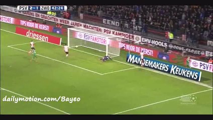 Lars Veldwijk Goal - PSV 2-2 Zwolle - 19-12-2015 Eredivisie