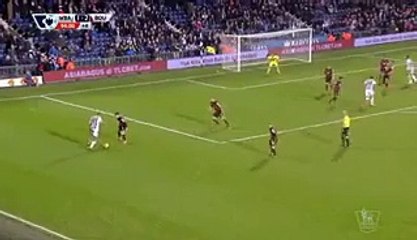 red card West Brom 1 - 2 Bournemouth