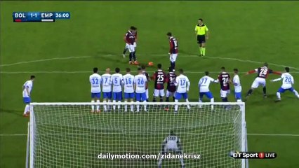 Franco Brienza 1:1 Amazing Indirect Free-Kick Goal | Bologna vs Empoli 19.12.2015 HD