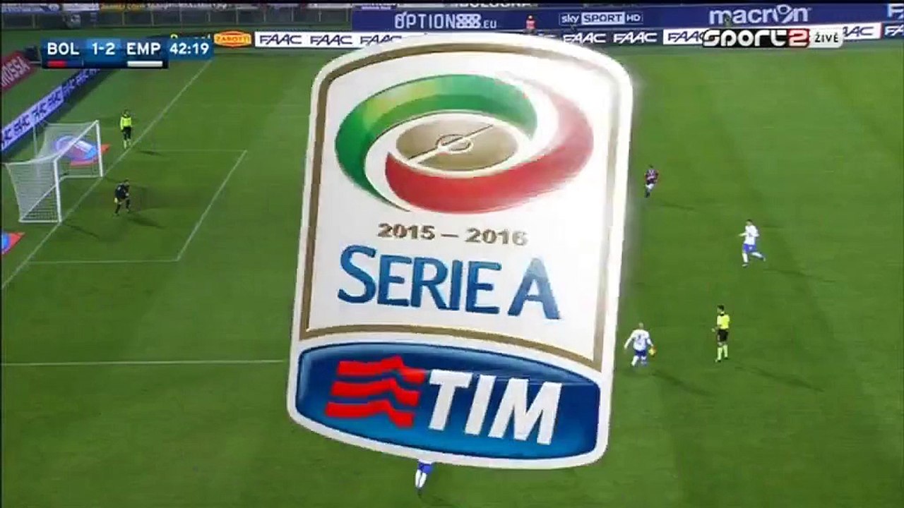 1-2 Massimo Maccarone Goal Italy  Serie A - 19.12.2015, Bologna FC 1-2 Empoli FC