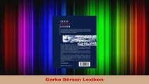 Lesen  Gerke Börsen Lexikon Ebook Frei