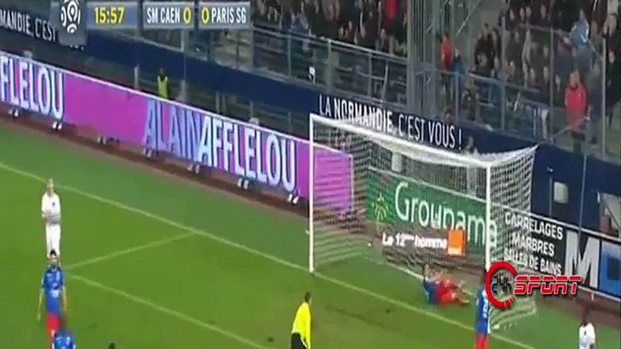 Caen vs Paris Saint Germain 0 - 3 All Goals & Highlights Ligue 1 19.12.2015