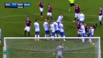 Franco Brienza Free-Kick Goal - Bologna vs Empoli 2-2 - Serie A 19-12-2015