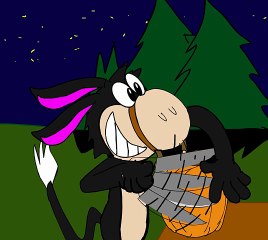 Dominic's pumpkin feat. Dominic the mule