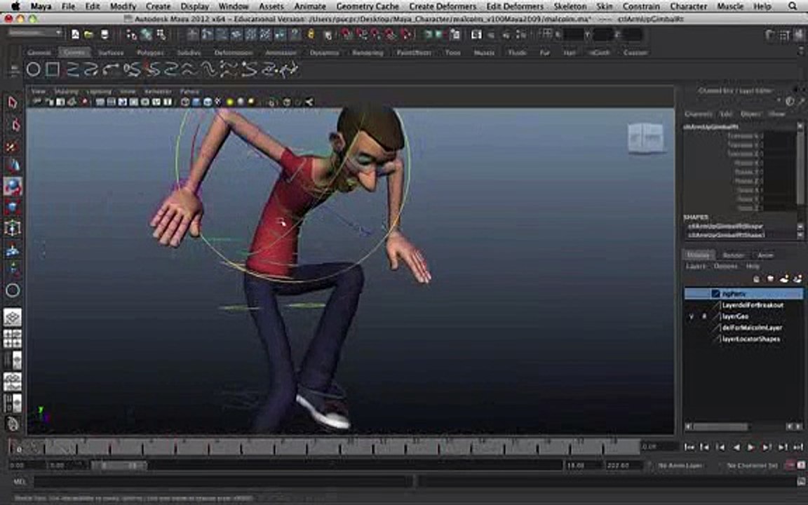 Aula De Animação 3d (maya) - Princípios Básicos Clip35-105
