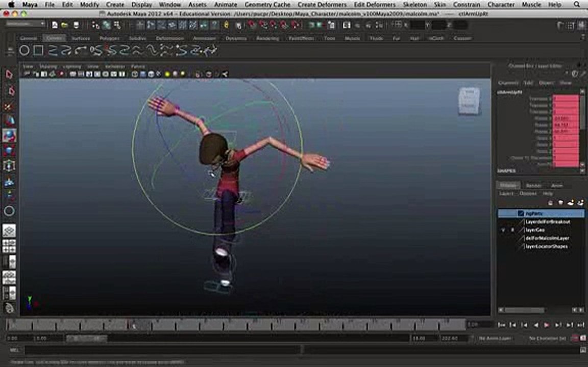 Aula De Animação 3d (maya) - Princípios Básicos Clip39-109